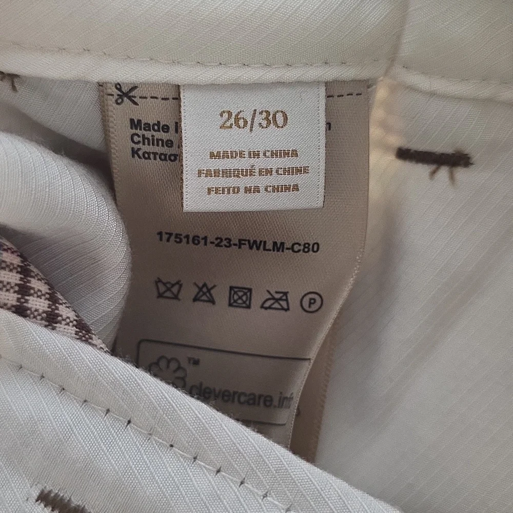 Scotch & Soda Checkered Rose High Rise Wide Leg Pants New - Picture 3 of 6